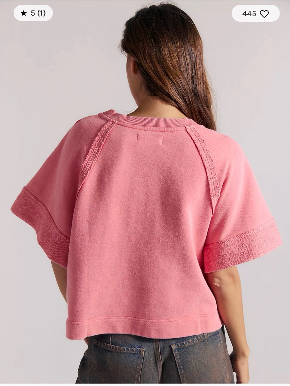 Free People Dahlia Butterfly Graphic Pullover Sweatshirt Vintage Rosetta Combo S - Picture 2 of 8